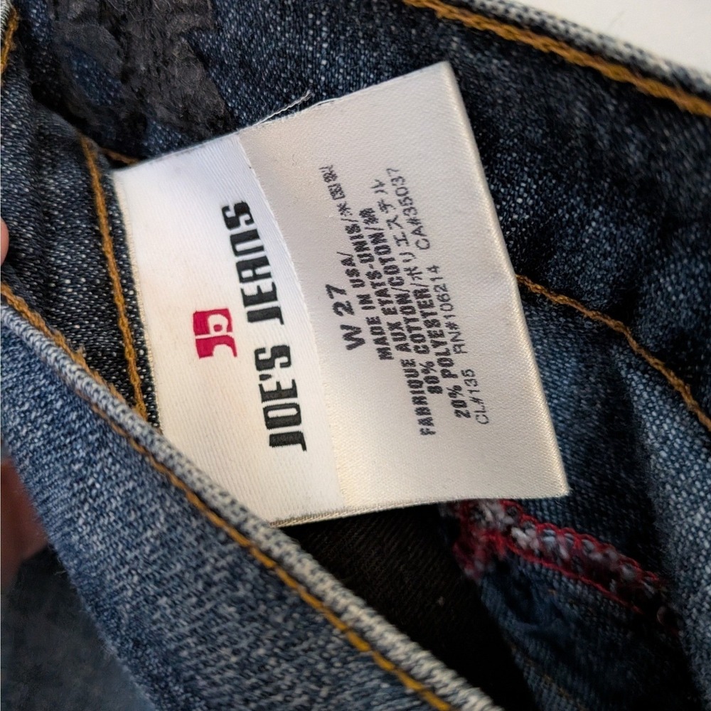 Joes Jeans Women's Flare Dark Wash Zipper Detail Low Rise Jeans Size 4/27 Y2K - Picture 4 of 9
